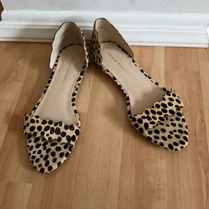 Loeffler Randall Leopard Print Flats Size 8